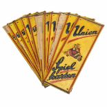 15 Werbeschilder "Union Spielkarten", um 1935