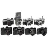 Lot mit "Baby"-Rolleiflex, 35mm-Rolleiflex- und Voigtländer-Kameras
