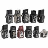 Interessantes Lot mit 11 TLR-Kameras