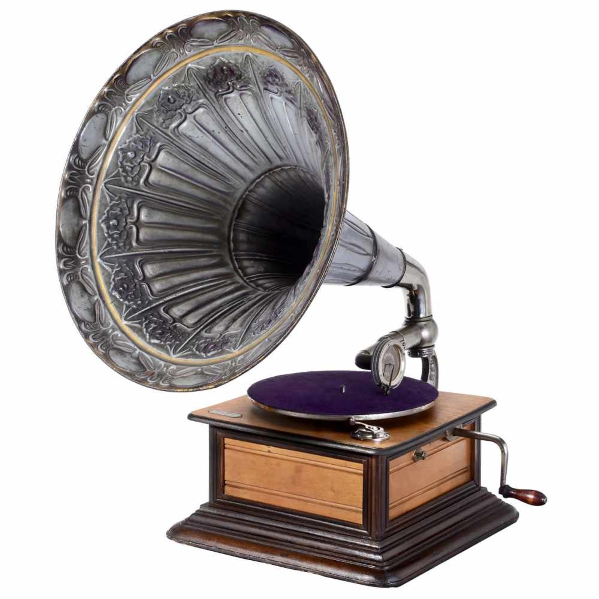 Grammophon mit Jugendstil-Trichter, um 1912