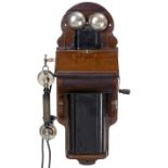 Wandtelephon von L.M. Ericsson für Argentinien, um 1920