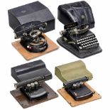 4 deutsche Schreibmaschinen