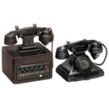 2 englische Tischtelephone