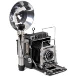 Crown Graphic 4 x 5 in. mit Blitz und Schneider Angulon, um 1950