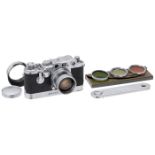 Leica IIIf mit Leicavit und Summicron 5 cm, um 1949