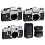 3 x Leicaflex mit Elmarit-R 35 mm und Elmarit-R 135 mm