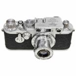 Leica IIIc aufgerüstet zur IIIf mit Elmar 3,5/5 cm, um 1950