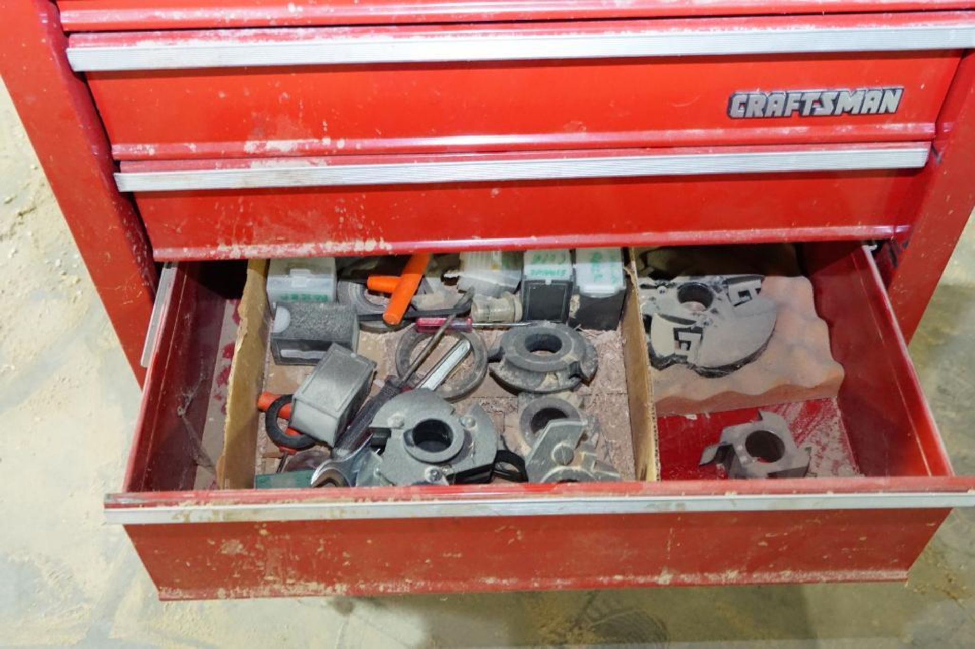 Craftsman Toolbox with Lots of Shaper Heads - Image 8 of 8