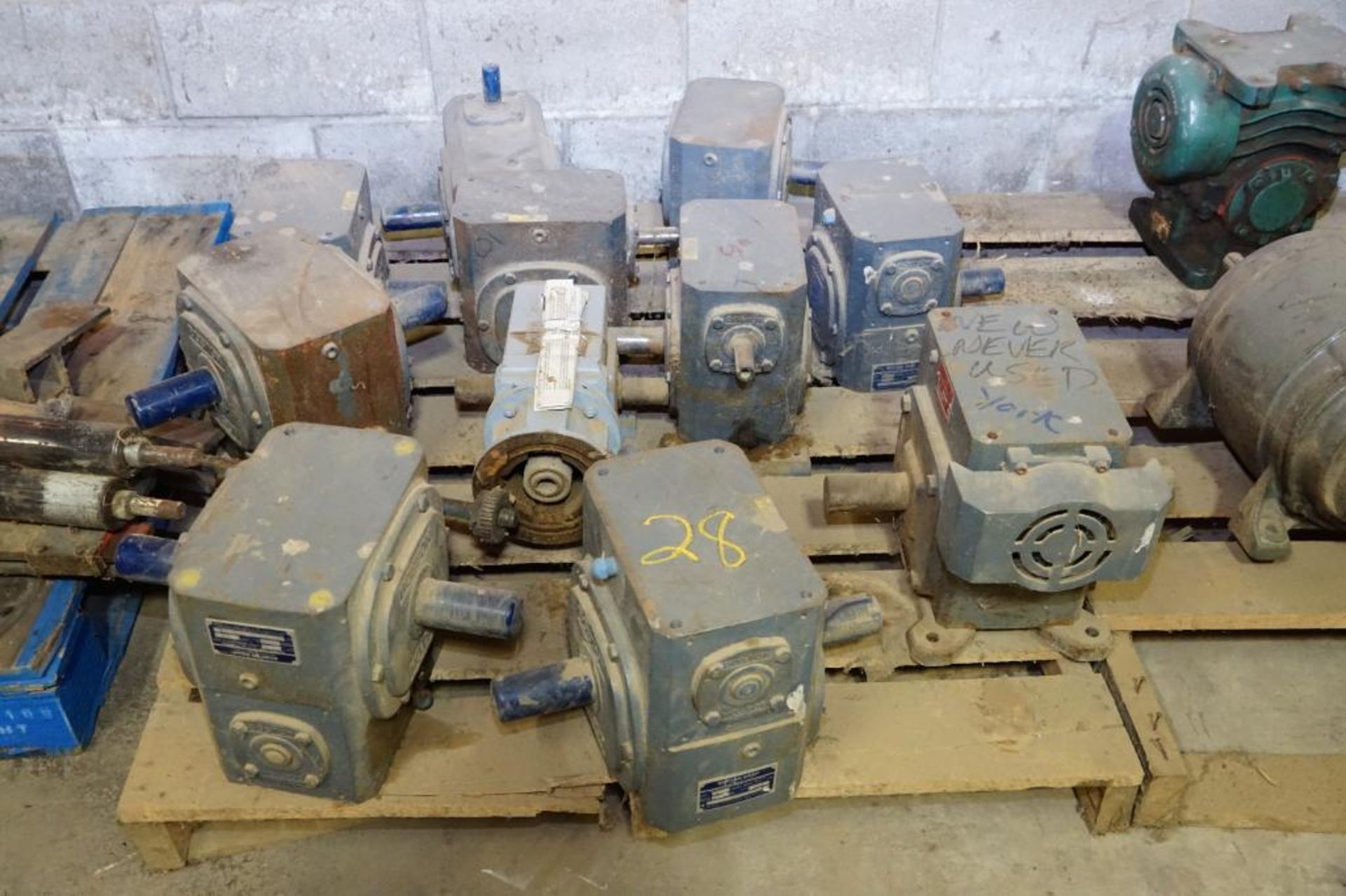 Skid of Boston Gear Boxes