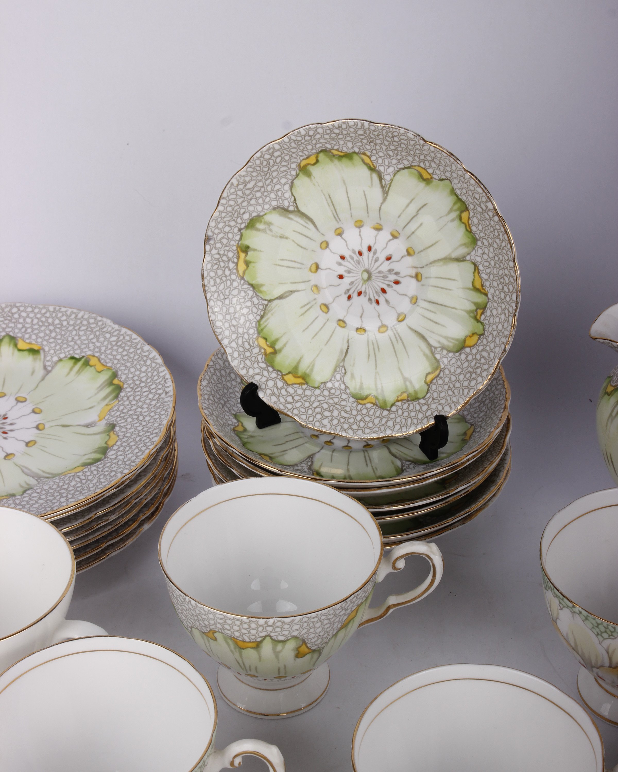 A Tuscan Fine Bone China tea set together with a Crown Trent part tea service. - Image 2 of 6