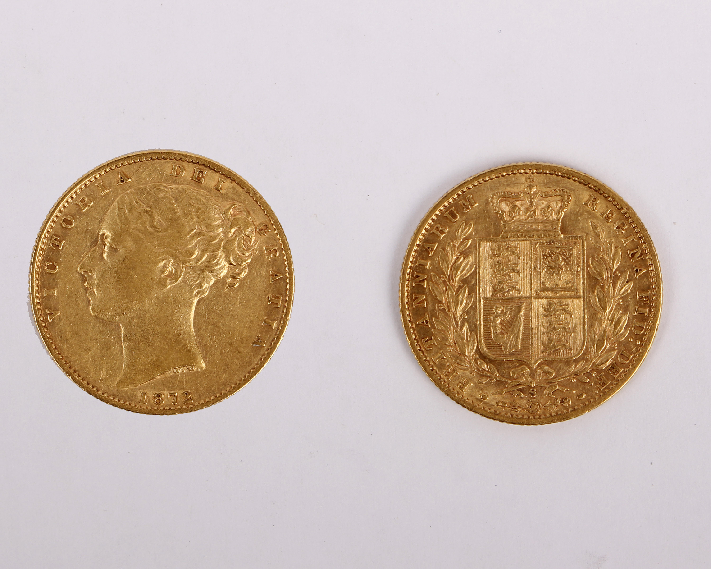 An 1872 Gold Sovereign,Victoria Sydney Mint Die no. 8 Spink, small edge nick VF Prov: Fisher910