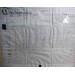 A 19th Century Land Indenture document for a property at number 395 The Strand, London. Double sided