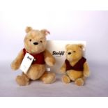 Two Steiff Winnie the Pooh Bears. A 2013 Limited Edition 'Winnie the Pooh' by Steiff with