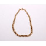 A 9ct gold curb link necklace. 30g 40cm