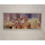 A North African Watercolour of a city sceneIndistinctly signed bottom left40cm x 18cm Framed 51cm