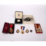 A collection of gilt metal civilian medals mainly connected to the United Ancient order of Druids