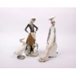 Lladro Porcelain 'Cook in Trouble' Boy Chef & Pig Figurine was sculpted by Vincente Martinez and