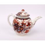 A 19th century Staffordshire pottery 'Imari pattern' teapot