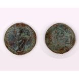 An AD15 Claudius AE Dupondius TI CLAVDIVS CAESAR AVG P M TR P IMP, head left / CERES AVGVSTA, Ceres,