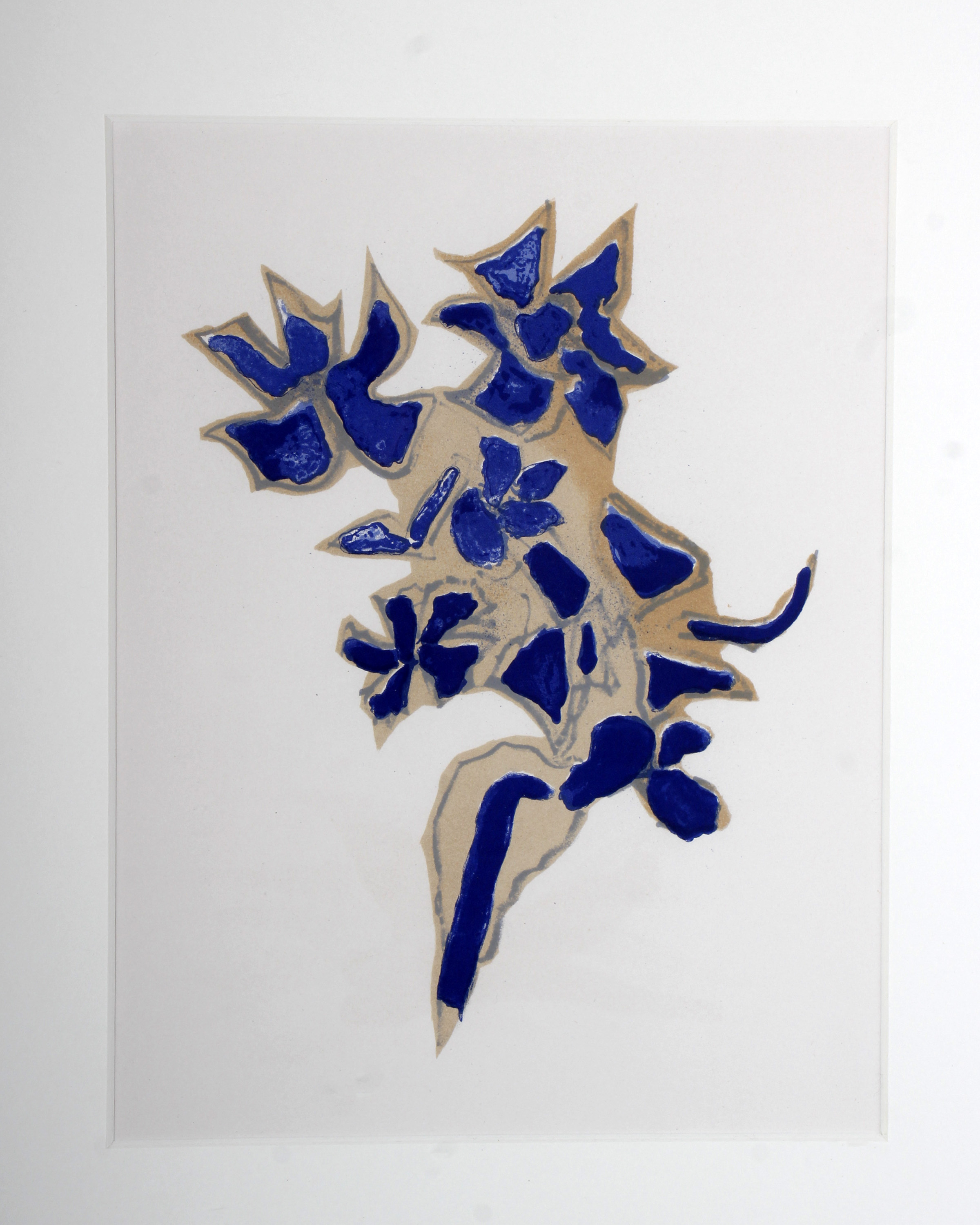 Georges Braque'Giroflee Blue'LithographUnsigned20cm x 28cm Framed - 48cm x 57cm - Image 2 of 2