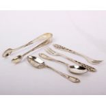 A collection of sterling silver cutlery items.