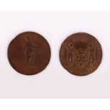 KENT MAIDSTONE Copper Conder Token Half Penny 1795 28 mm, 8,4 g Obv. : THE SPRING OF FREEDOM