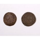 A 1562/1 RARE Threepence Elizabeth I Silver hammered 3d three pence coin 1562 over 1 GVF VF.