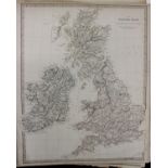 A large collection of 19th century engraved maps, to include a number of the British Isles, parts of