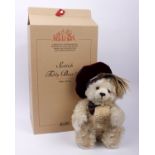 A boxed limited edition Scottish bear by Steiff from 2001 with certificate. Second Edition of the