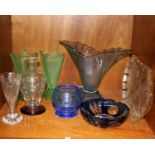 A collection of mid century and later glass ware