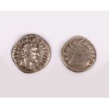 A Marcus Aurelius Denarius Obv: DIVVSANTONINVS - Bare head right. Rev: CONSECRATIO - Funeral pyre.