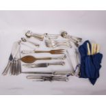 A collection of electroplated cutlery and flatware.