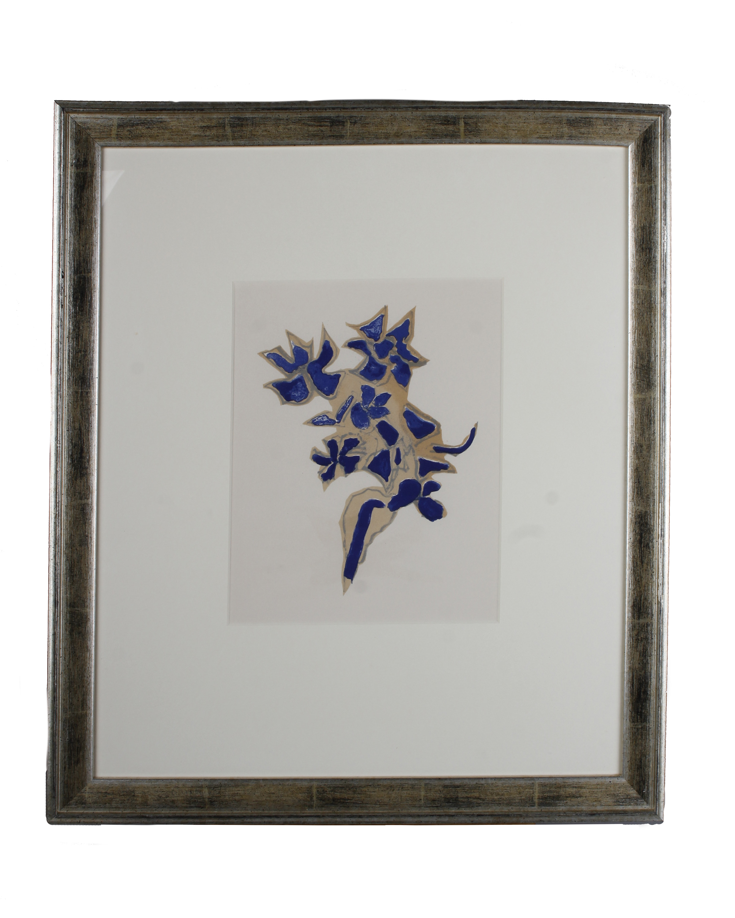 Georges Braque'Giroflee Blue'LithographUnsigned20cm x 28cm Framed - 48cm x 57cm