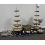 A quantity of silver plated wares