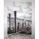 German SchoolA collection of prints depicting Hamburg, presented in a portfolio 'Original Kunstmappe