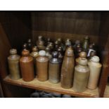 Thirty vintage Bourne Stone ware Denby bottles salt glaze early 20th century. 7.5cm(H)*Please note