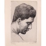 Sir Augustus Edwin John, R.A. (1878-1961)Geoffrey, head and shoulder portraitEtching on laid paper