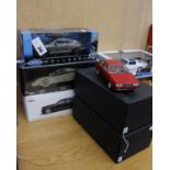 A collection of various card models at 1:18 scale to include a boxed Top Marques BBR Maserati