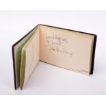 An autograph book to include autographs of Jimi Hendrix with 'Love and Happiness', Roy Orbison, Gene