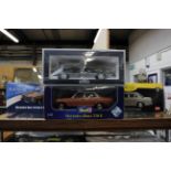 Four boxed 1:18 scale Mercedes-Benz from three manufactures to include Sun Star Platinum