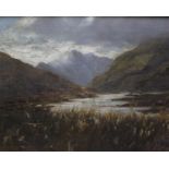 A Landscape Painting Circa 19th Century, Possibly of ScotlandOil on board in gilt frameArtist