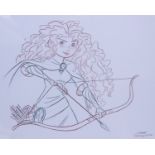 Pixar's Merida from Brave (2012) from Epcot Disney Land Florida. Signed by artist in bottom right