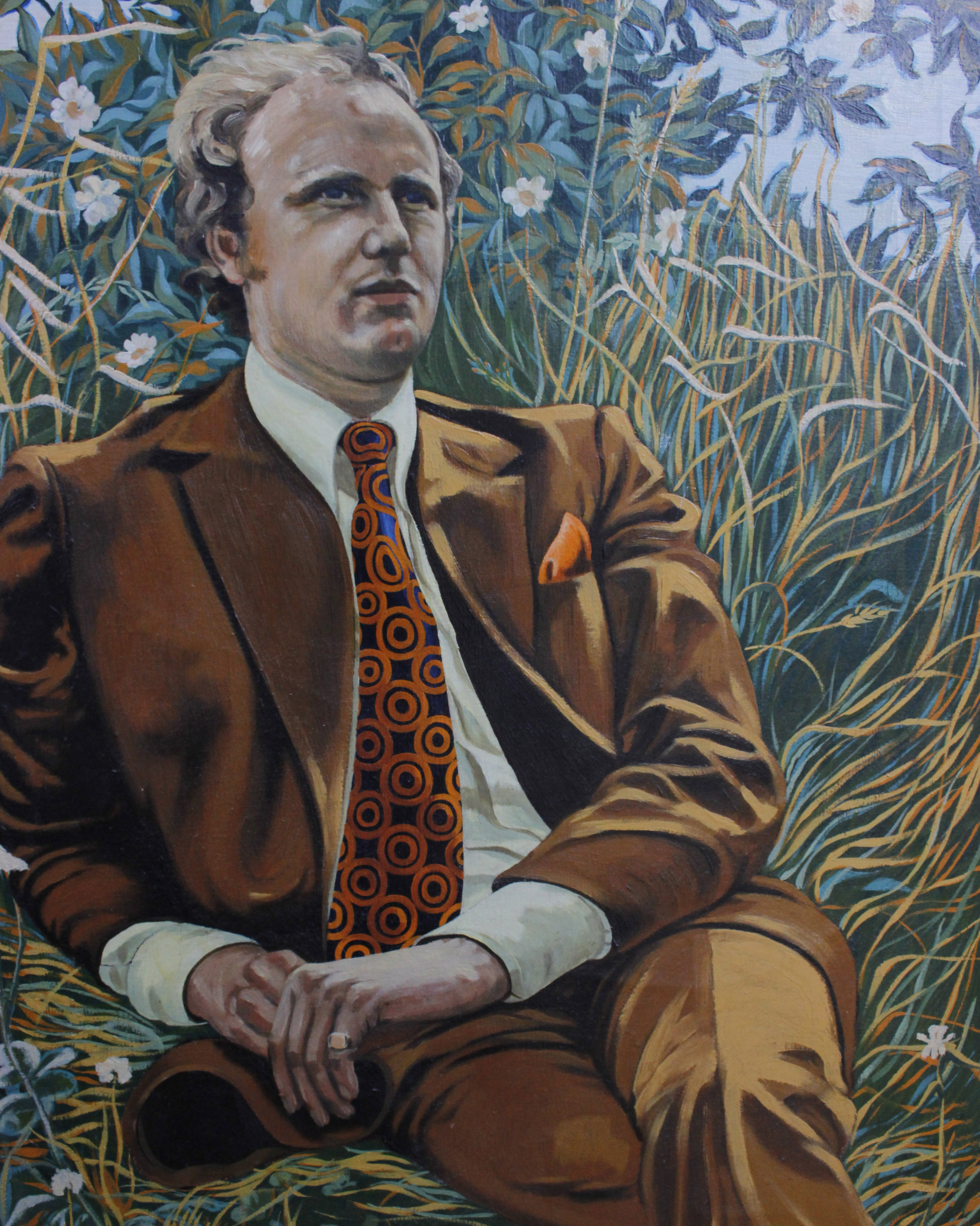 Francis DoughertyA portrait of a suited gentleman in natureOil on canvasC. 1960