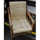 A bamboo chair