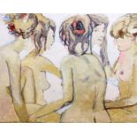 Quentin Williams (British B.1931)Five Nudes Oil on canvas61(H) x 86(W) cm (in frame)Williams is an