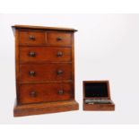 A 19th Century Cedar Apprentices’ Chest of Drawers - Five drawers with metal knobs together with a