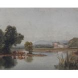 A Watercolour Landscape Painting, Circa 19th Century In gilt effect frame (H)34 x (W)41.5 cm (in