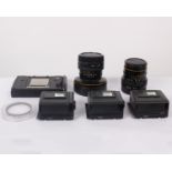 A Zenza Bronica 40mm Zenzanon-S lens (Serial no.4310704) and a Bronica 50mm lens (Serial no.5310867)