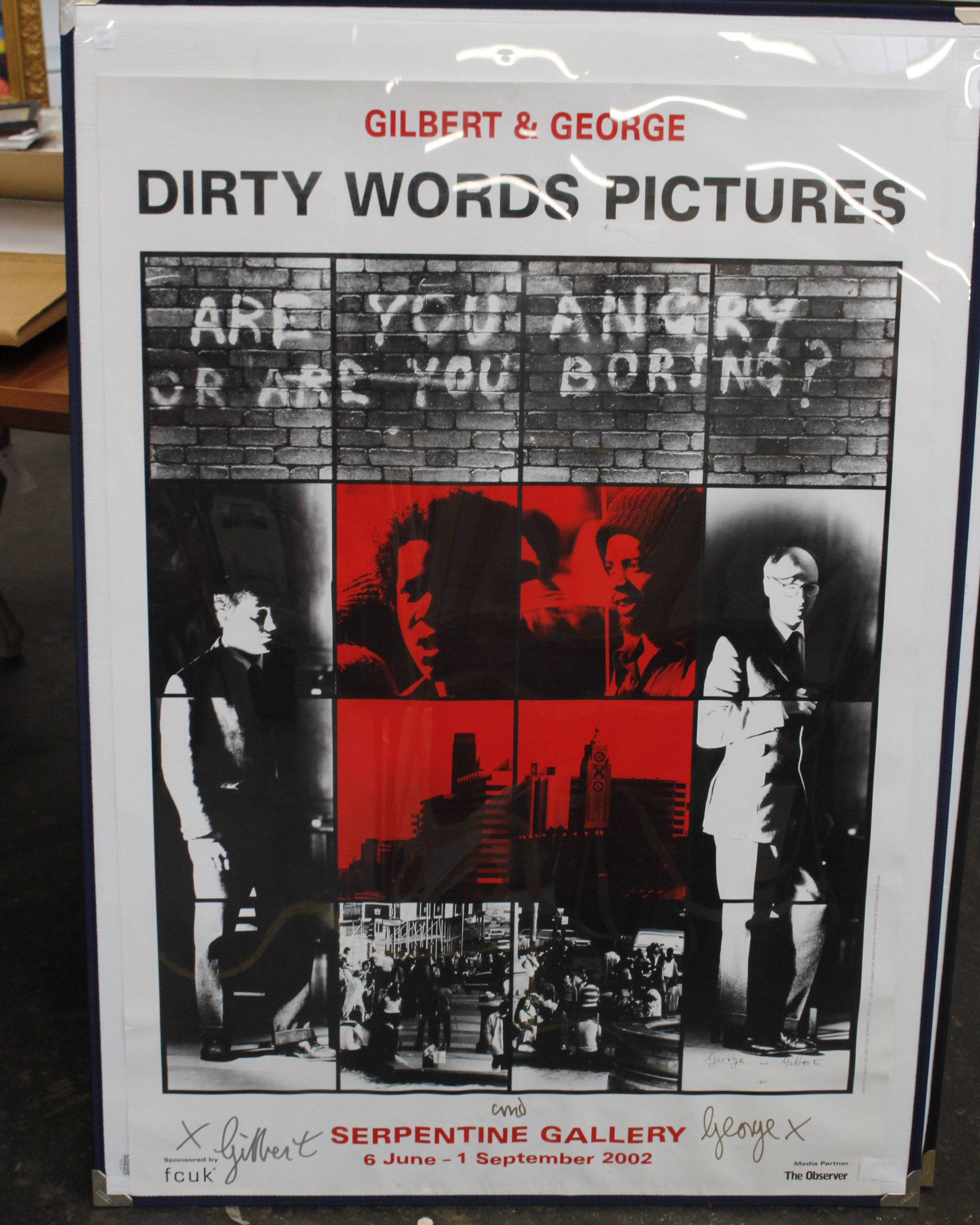 Gilbert & GeorgeDirty Words Pictures Two exhibition posters for the Serpentine Gallery, 2002Signed99