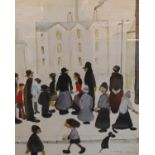 L.S. Lowry Group of People, 1959Limited edition framed gouttelette numbered with an embossed
